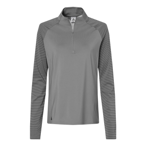 Adidas Women's Stripe Block Quarter-Zip Pullover